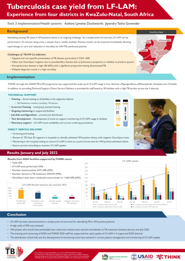 Tuberculosis case yield from LF-LAM: Experience from four districts in ...